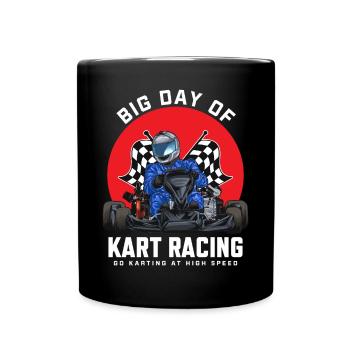 Kart-Rennen Go-Kart-Rennfahrer Gokart-Rennbahn-Ren - Tasse einfarbig - Schwarz - Vorne