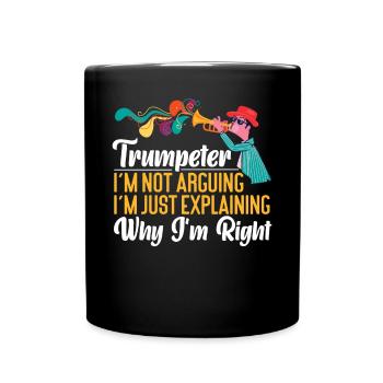 Trumpet Player Trumpeter I'm Not - Tasse einfarbig - Schwarz - Vorne
