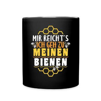 Mir Reicht´s Ich Geh Zu Meinen Bienen Shirt - Tasse einfarbig - Schwarz - Vorne