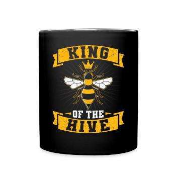 King Of The Hive Imker Partnerlook Shirt - Tasse einfarbig - Schwarz - Vorne