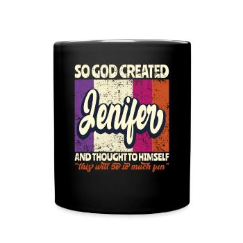 Jenifer Nom Cadeau Nom d’anniversaire Cadeau - Mug uni - noir - Devant