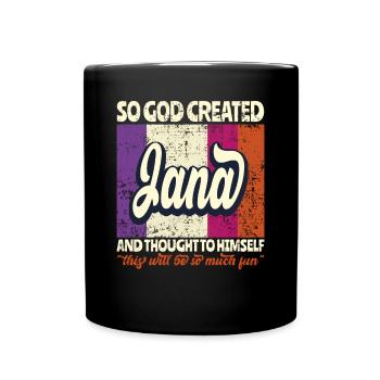 Jana Nom Cadeau Nom d’anniversaire Cadeau - Mug uni - noir - Devant