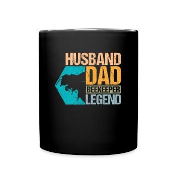 Mari Papa Apiculteur Légende Chemise Imker - Mug uni - noir - Devant