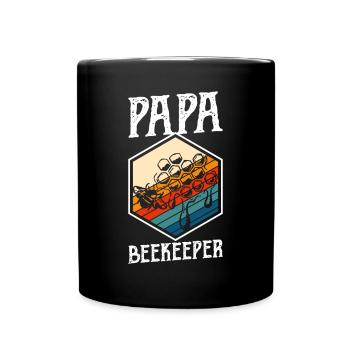 Papa Beekeeper Shirt Geschenk Vater Vatertag - Tasse einfarbig - Schwarz - Vorne