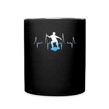 Rythme cardiaque Ligne cardiaque Fréquence cardiaque Onewheel - Mug uni - noir - Devant