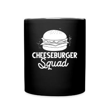 Cheeseburger Käse Sandwich Hamburger - Tasse einfarbig - Schwarz - Vorne
