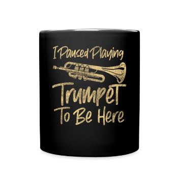 Trumpet Player Vintage I Paused - Tasse einfarbig - Schwarz - Vorne