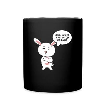 Lebe Lache Lass Mich In Ruhe - Tasse einfarbig - Schwarz - Vorne