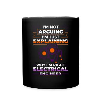 Electrical Engineering Engineer Research Development - Full Colour Mug - black - Front