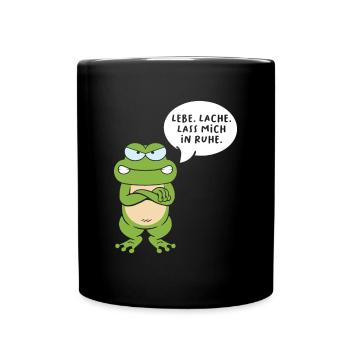 Lebe Lache Lass Mich In Ruhe - Tasse einfarbig - Schwarz - Vorne