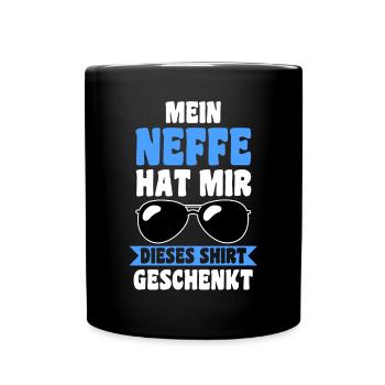 Patenonkel Neffe Pate Onkel - Tasse einfarbig - Schwarz - Vorne