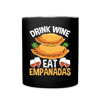 Empanadas Maker Wine Drinking Lover Latin Food - Full Colour Mug - black - Front