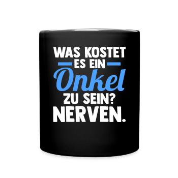 Patenonkel Pate Onkel - Tasse einfarbig - Schwarz - Vorne