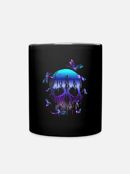 Libellule crâne - Mug uni - noir