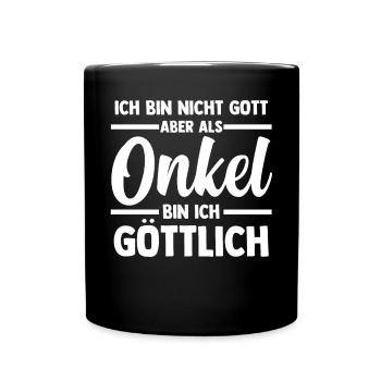 Patenonkel Pate Onkel - Tasse einfarbig - Schwarz - Vorne