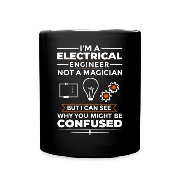 Electrical Engineering Engineer Research Development - Full Colour Mug - black - Front
