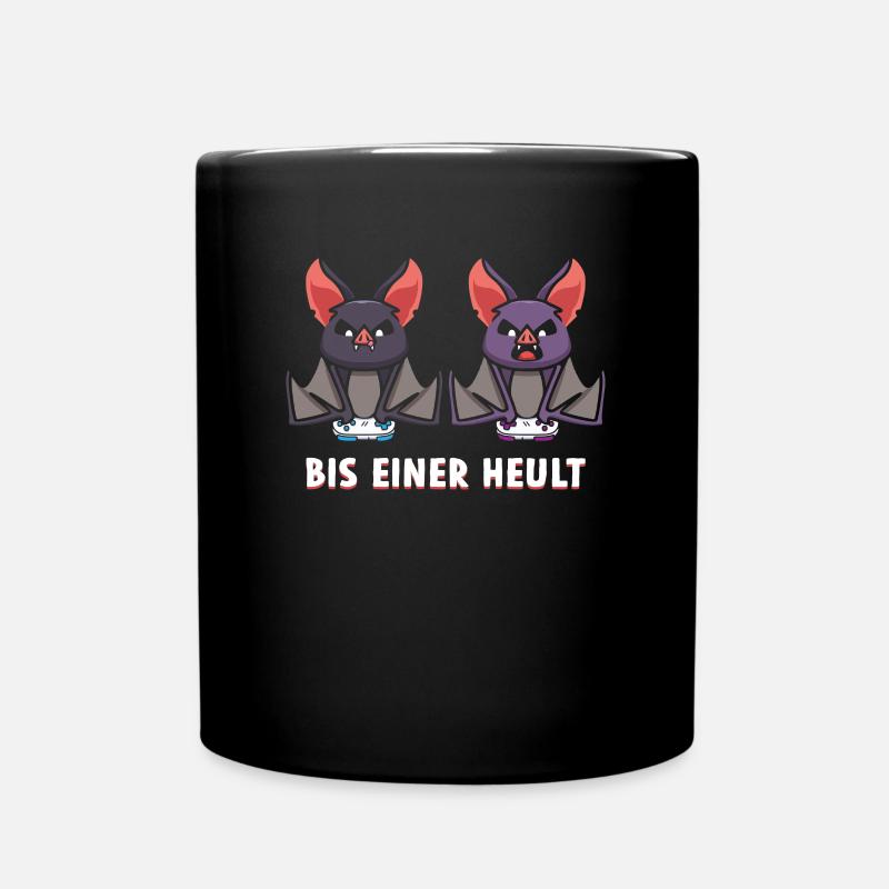Bis Einer Heult Gamer Fledermaus - Tasse einfarbig - Schwarz