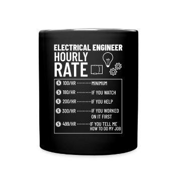 Ingénieur en génie électrique Recherche Développement - Mug uni - noir - Devant