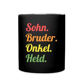 Patenonkel Pate Onkel - Tasse einfarbig - Schwarz - Vorne