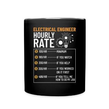 Electrical Engineering Engineer Research Development - Full Colour Mug - black - Front
