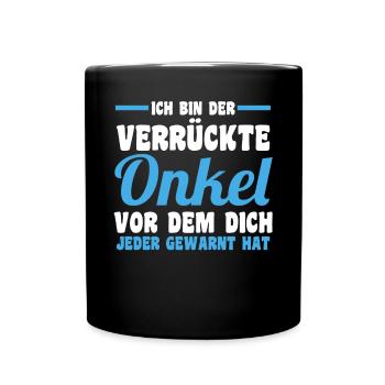 Patenonkel Pate Onkel - Tasse einfarbig - Schwarz - Vorne