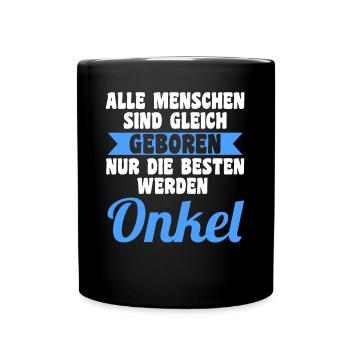 Patenonkel Pate Onkel - Tasse einfarbig - Schwarz - Vorne