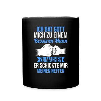 Patenonkel Pate Onkel - Tasse einfarbig - Schwarz - Vorne