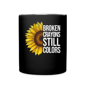 Tournesol pour promouvoir la santé mentale - Mug uni - noir - Devant