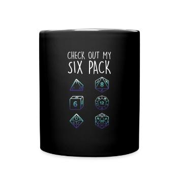Découvrez mes dés Six Pack - Mug uni - noir - Devant