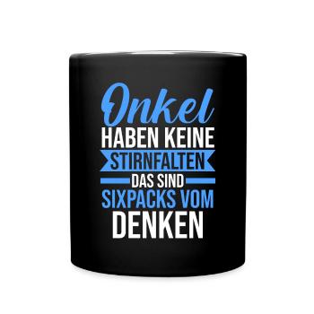 Patenonkel Pate Onkel - Tasse einfarbig - Schwarz - Vorne