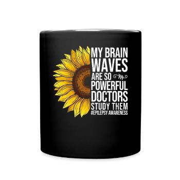 Épilepsie Sensibilisation Tournesol - Mug uni - noir - Devant