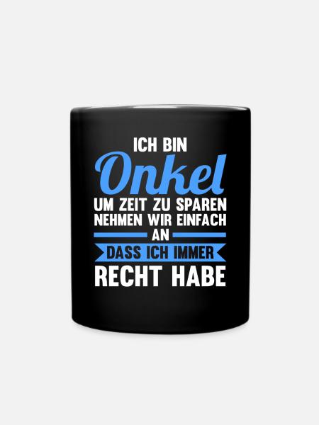 Patenonkel Pate Onkel - Tasse einfarbig - Schwarz