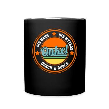 Patenonkel Pate Onkel - Tasse einfarbig - Schwarz - Vorne