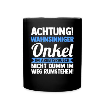Patenonkel Pate Onkel - Tasse einfarbig - Schwarz - Vorne