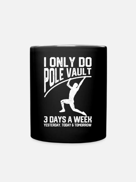 Saut à la perche amusant Saut à la perche - Mug uni - noir