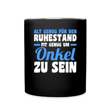 Patenonkel Pate Onkel - Tasse einfarbig - Schwarz - Vorne