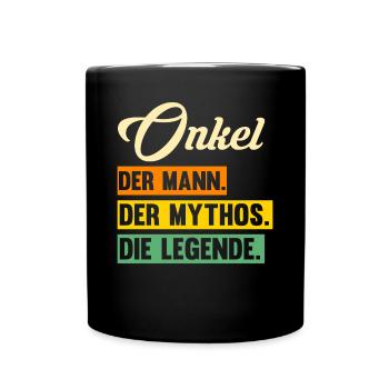 Patenonkel Pate Onkel - Tasse einfarbig - Schwarz - Vorne