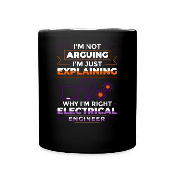 Electrical Engineering Engineer Research Development - Full Colour Mug - black - Front