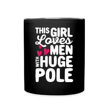 Saut à la perche amusant Saut à la perche - Mug uni - noir - Devant
