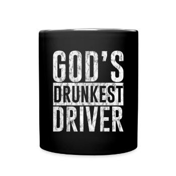 God's Drunkest Driver 3 - Full Colour Mug - black - Front