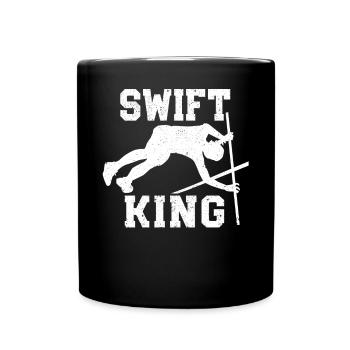 Lustiger Stabhochsprung Stabhochsprung - Tasse einfarbig - Schwarz - Vorne