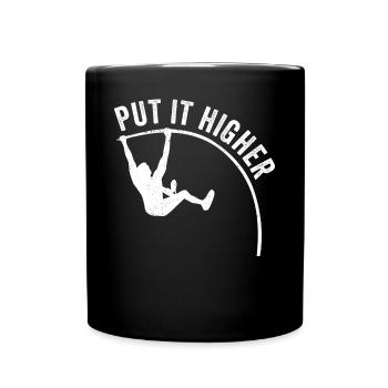 Lustiger Stabhochsprung Stabhochsprung - Tasse einfarbig - Schwarz - Vorne
