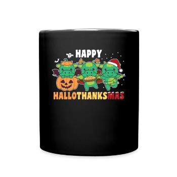 Joyeux Hallothanksmas Dragon de Noël Dragon - Mug uni - noir - Devant