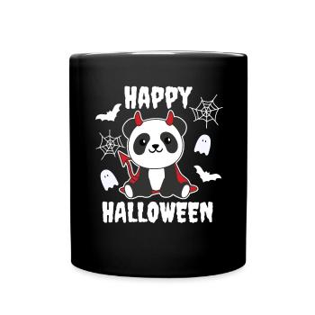 Panda Joyeux Halloween Mignon Devil Enfants Costume - Mug uni - noir - Devant