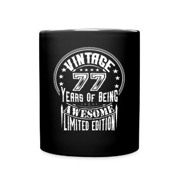 Vintage 77 ans d’être génial édition limitée - Mug uni - noir - Devant