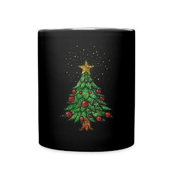 Christmas tree Christmas tree Christmas tree Christmas tree - Full Colour Mug - black - Front