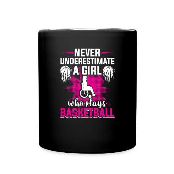 Sous-estimer le handicap d’une fille - Mug uni - noir - Devant