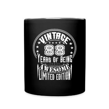 Vintage 88 Years Of Being Awesome Limited Edition - Full Colour Mug - black - Front