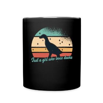Juste citer une fille qui aime les canards - Mug uni - noir - Devant