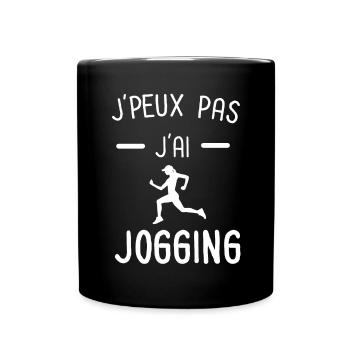 je peux pas j'ai jogging femme - Mug uni - noir - Devant